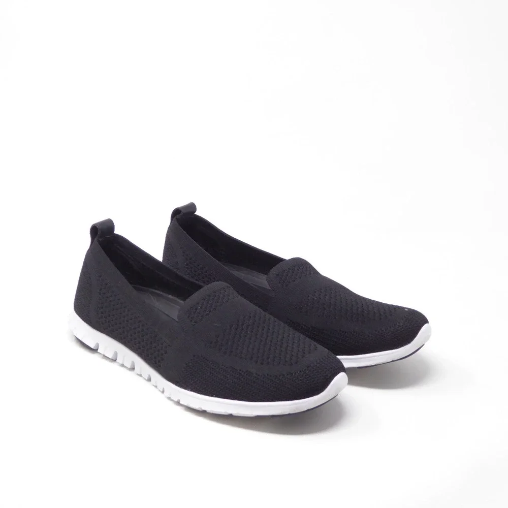 Cole Haan Womens Zerogrand Stitchlite Slip-On Loafers Shoes Black Knit W20352 8B